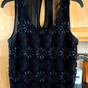 Black Embellished Top by lulumari size Small